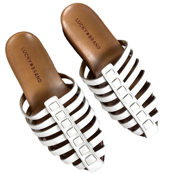 Lucky Brand Shoes - NWOT Lucky Brand Leather Sandals White Size 7